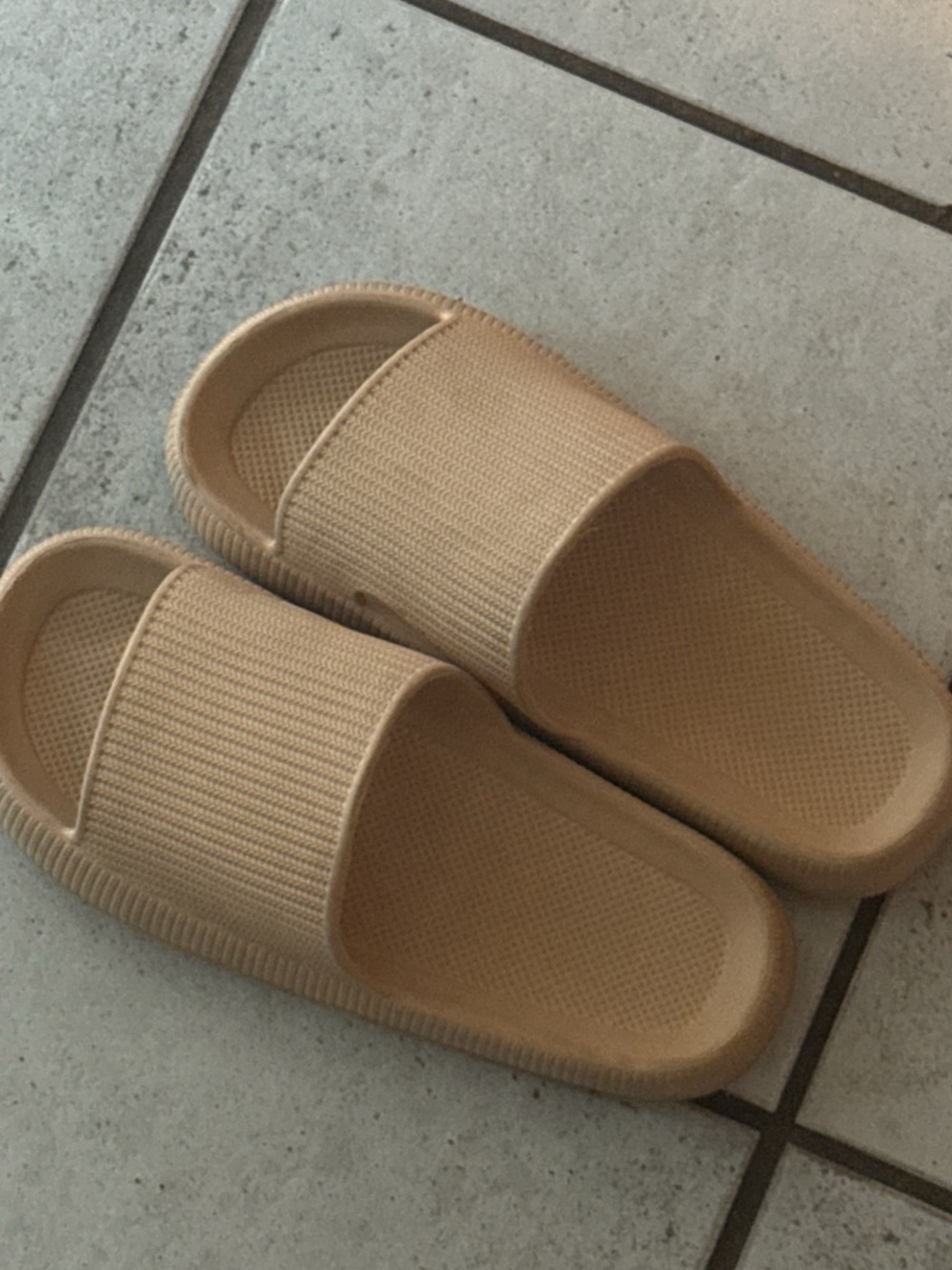 Neutral Tan Slide Sandals